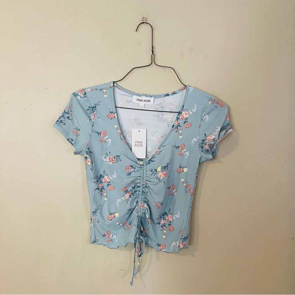 NWT Mint Floral Knit Top